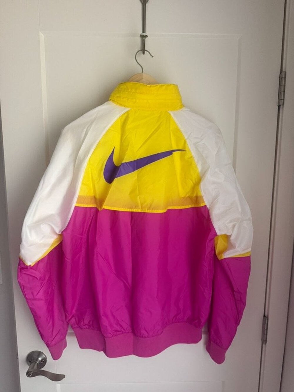 Nike Windrunner Colorblock Hooded Jacket Men's M Yellow Pink White